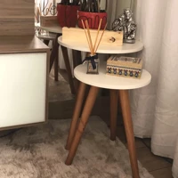 Imagem da promoção Conjunto 2 Mesas Mesinhas De Canto Com Tamanhos Diferentes E Apoio De Sofá decoração sala quarto Tri