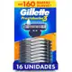 Gillette Mach3 Carga para Aparelho de Barbear Recarregável com 3 Lâminas 16 Unidades em oferta