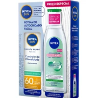 Imagem da promoção Nivea kit sun facial beauty oleosidade fps60 50ml + água micelar efeito matte 200ml
