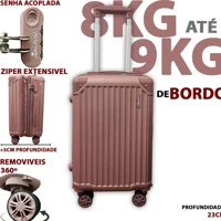Imagem da promoção Mala De Bordo 8Kg / 9Kilos Promocao Colorido Mala De Viagem PP N17 / N18 Com Rodinha 360 Com Senha