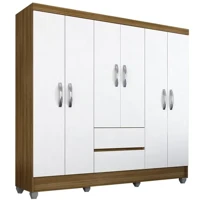 Imagem da promoção Guarda Roupa Casal Bruna 6 Portas Boreal/ Branco - A Móveis Arapongas