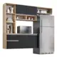 Cozinha Compacta Sol 5 Portas 1 Gav Cor Teka/Onix em oferta