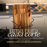 Imagem da promoção Kit 3 Tábuas para Corte com Suporte Carnes Legumes - Stolf