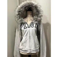 Imagem da promoção Gola De Pele De Veludo Com Capuz Moletom Outono Inverno Americano Retro Rua Tendência Unisex