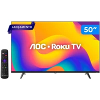 Imagem da promoção Smart TV 50" AOC 4K DLED Série 7045 50U7045/78G Roku TV Quad Core Google Assistente 3 HDMI