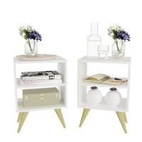 Imagem da promoção Kit 2 Mesa de Cabeceira Nicho Quarto Casal Decoração Retro Palma