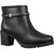 Bota Feminina GiGiL Salto Grosso Baixo Cano Curto Tiras Abauladas Strass Zíper Macio Blogueira em oferta