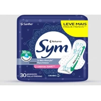 Imagem da promoção Absorvente Premium Sym Noturno Suave Com Abas Branco, 30 Unidades