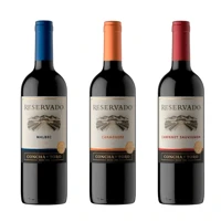 Imagem da promoção Kit 3 Vinhos Concha Y Toro Malbec Cabernet Sauvignon e Carmenere 750ml