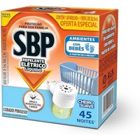 Imagem da promoção Repelente Elétrico Líquido SBP 45 Noites Cheiro Suave Novo Aparelho + Refil
