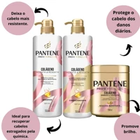 Imagem da promoção Kit Pantene Shampoo 510ml, Condicionador 510ml e Máscara Colágeno 550ml