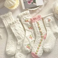 Imagem da promoção 5 Pares Versão Coreana De Meias De Moda E Personalizadas ins Fofas Doces