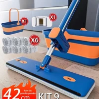 Imagem da promoção Esfregões Mágicos - Limpa a Seco e Úmido SEM PRECISAR LAVAR Balde com Raspador Dobrável Ultra Absorv
