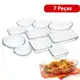 Conjunto Marinex Jogo de Travessas 7 peças Variadas em Vidro Temperado próprias P/ Forno em oferta