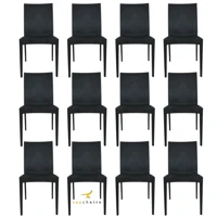 Imagem da promoção 12 Cadeiras Rattan Preta Sala de Jantar Area Gourmet Top Chairs