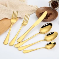 Imagem da promoção Kit 36 Talheres Aço Inox Stainless Steel Mesa Posta Garfo Faca Colher Dourado Linha Luxo