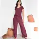 Conjunto Viscolycra Pantalona e blusa Gola V Básica em oferta