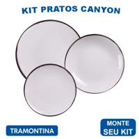 Imagem da promoção Aparelho de Jantar Canyon Jogo de Pratos Rasos, Fundo e Sobremesa em Porcelana Decorada Tramontina 4