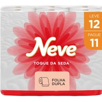 Imagem da promoção Papel Higiênico Toque de Seda Folha Dupla 30m Leve 12 Pague 11 Rolos Neve
