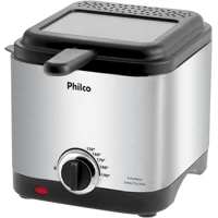 Imagem da oferta Fritadeira deep fry, Deep fry inox, 1.8L, Preto, 110v, Philco