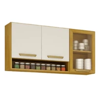 Armário Aéreo Com Vidro Reflecta E Porta-temperos Ch em oferta