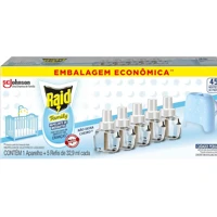 Imagem da oferta Raid Repelente Eletrico Líquido Family, 45 Noites de Proteção, Kit 1 Aparelho e 5 Refis de 32,9ml