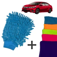 Imagem da Promoção Kit Lavagem automotiva  - Luva +5 pano de Microfibra