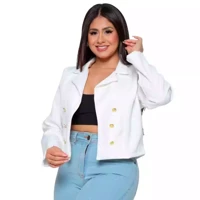 Blazer Terninho Social Alfaiataria Trabalho Botões Dourados P-M-G-GG em oferta