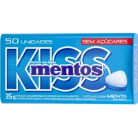 Imagem da Promoção Pastilhas Mentos Kiss Sem Açúcar Sabor de Menta 35g 50 Unidades