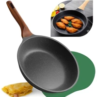 Frigideira Grande 24cm Em Cerâmica Cabo De Madeira Fundo Indução Fogão a Gás Elétrico e Indução Saud em oferta