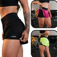 Imagem da Promoção Shorts compressão 2 em 1 feminino para academia caminhadas e corrida