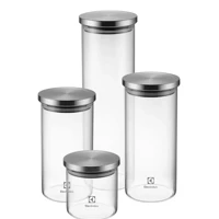 Kit Potes Herméticos com Tampa Inox Electrolux 4 Unidades em oferta