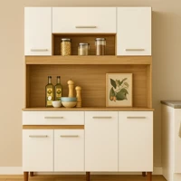 Imagem da promoção Armário de Cozinha Nicioli Magazin 120 Freijó Off White 7 Portas 1 Gaveta Kit Cozinha Completa MDP