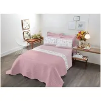 Jogo de Cama Casal Santista 100% Algodão - Royal Nayla Rosa 4 Peças em oferta na Magazine Luiza