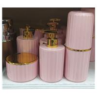 Imagem da promoção Conjunto De Acessórios Banheiro Lavabo 3 Peças Rosa Quartz .