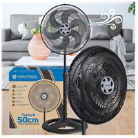 Imagem da promoção Ventilador de Coluna Oscilante, Turbo 6 Pás Premium, Preto, 50cm, 127v, Ventisol