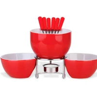 Conjunto P/ Fondue 10pcs - Vrm Brinox Vermelho em oferta