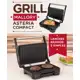Grill Elétrico Mallory Asteria Compact com Placas Ajustáveis - Preto/Inox em oferta