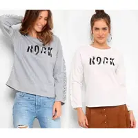 Moletom Facinelli Estampado Babados Feminino em oferta na Magazine Luiza