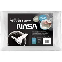 Fibrasca Nasa - Travesseiro Visco, Branco, 50 X 70 Cm, Enchimento 100% Poliuretano em oferta na Amazon