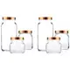 Jogo de Potes de Vidro Ruvolo Glass Company - com Tampa Redondo Gourmet Style 6 Peças em oferta