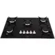 Cooktop 5 Bocas Britânia a Gás GLP Preto - BCT5P em oferta