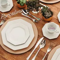 Aparelho de Jantar Chá Schmidt Porcelana Pomerode 20 Peças em oferta na Ponto Frio