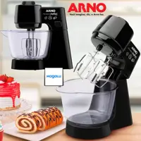 Batedeira Planetária Arno Preta 500W Inspirart - 5 Velocidades em oferta na Magazine Luiza