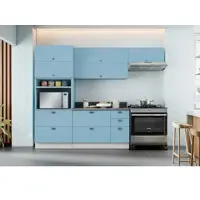 Cozinha Itatiaia Master Retrô I1 - 4 Peças - Azul Claro em oferta na Magazine Luiza