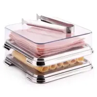 Conjunto Porta Frios Multiuso 2 Unidades Mais Pinça Cozinha - Forma Inox em oferta na Magazine Luiza