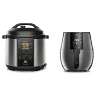 Panela de Pressão Elétrica 6L +Fritadeira Elétrica Air Fryer Digital Electrolux Grafite 3,2L em oferta na Shopclub