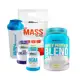 KIT Size Mass 3kg + Blend Standard 900g + Creatina 100g + BCAA 100g + Coqueteleira - BRN Foods em oferta
