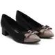Sapato Piccadilly Salto Bloco Laço Feminino 739004 em oferta