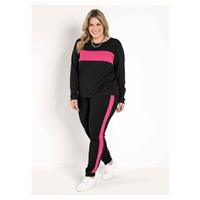 Imagem da promoção Conjunto Jogger Preto e Pink Plus Size